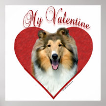Colley rugueux de sable mon affiche de Valentine