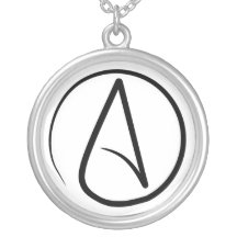Collier athée mince de symbole
