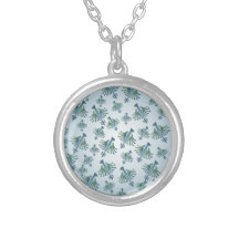 Collier bleu médiéval de motif d'oiseau