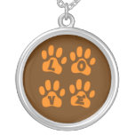 Collier d'AMOUR avec des empreintes de pattes