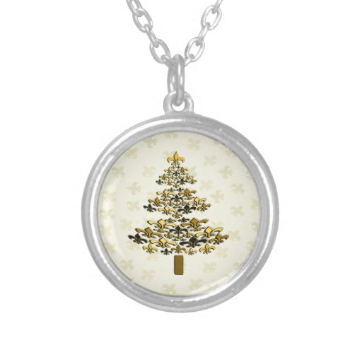 Collier d'arbre de Noël de Gold Fleur de Lis