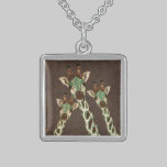 Collier de cuivre et turquoise de damassé de giraf colliers