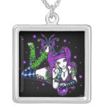 Collier de fée de boule de cristal d'arc-en-ciel d