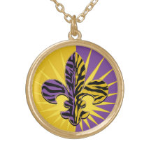 Collier de Fleur de lis Pendant de tigre