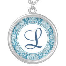 Collier de monogramme de damassé