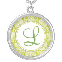 Collier de monogramme de damassé