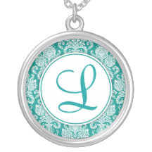 Collier de monogramme de damassé
