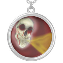 Collier de respiration de crâne du feu rouge de Re
