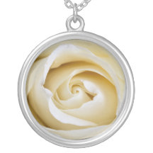 Collier de Sterling de rose blanc
