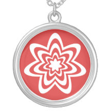 Collier floral d'explosion, rouge lumineux