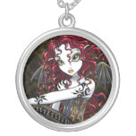 Collier gothique de fée de rose rouge de "Terri"