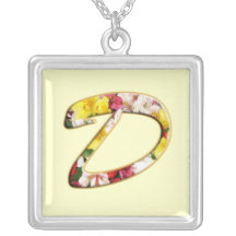 Collier initial de monogramme de D