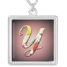 Collier initial de monogramme de Y