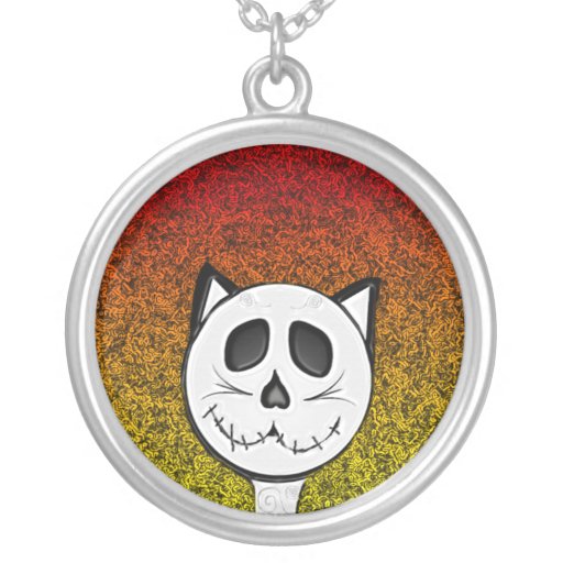 Collier jaune de chat de crâne