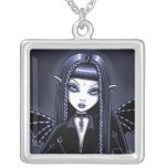 Collier mystique bleu gothique de Fae de vampire d