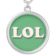 Collier rond vert d'argent sterling de LOL