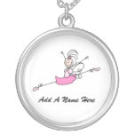 Collier rose personnalisé de ballerine
