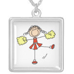 Collier rouge et jaune de pom-pom girl