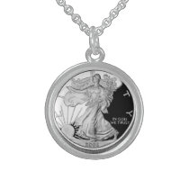 Collier simulé de la pièce $100 en argent colliers