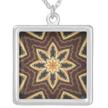 Collier tribal de fleur d'étoile de batik