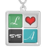 Collier vert et bleu de soeurs de SIS