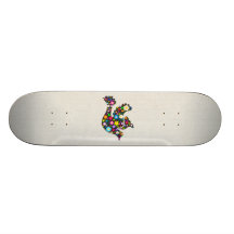 Colombe florale des fleurs plateau de skateboard