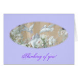 Colombes et roses cartes