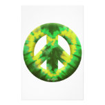 Colorant vert et jaune de cravate papier à lettre customisé