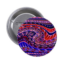 Colorful Geometric Pattern Pinback Buttons
