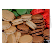 Colorful sandwich cookies greeting card