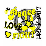 Combat d'amour de paix comme une hydrocéphalie de  t-shirts