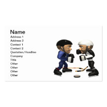 Combat d'hockey modèle de carte de visite