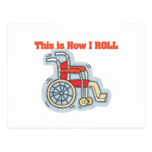 Comment je roule (le fauteuil roulant) carte postale