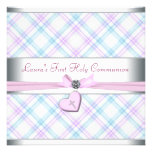 Communion de coeur de lavande première de croix ro invitations personnalisées