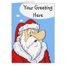 Complétez la carte de Noël comique de Père Noël de