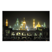 Complexe de tombeau d'Imam Reza la nuit, Mashhad, Photographies