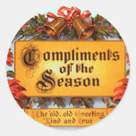 Compliments de la saison autocollants ronds