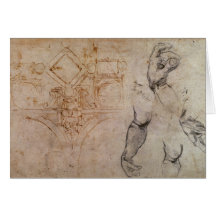Complotez pour le plafond de chapelle de Sistine,  Carte De Vœux