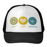 Comptabilité d'amour de paix casquettes