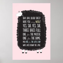 Comptine de bateau de noir de bêlement de bêlement affiches