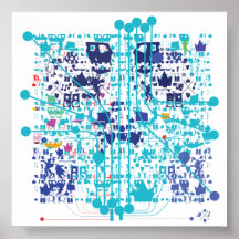Computerchip/affiche de crâne