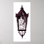 Concept surréaliste de gekko de Santorini noir et  Posters