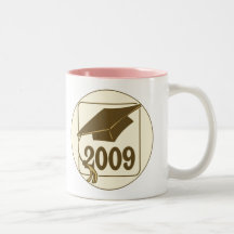 Conception 2009 de chapeau d'obtention du diplôme mug à café