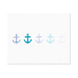 Conception bleue nautique d'ancres toile tendue