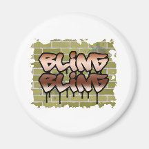 conception bling bling de graffiti aimant pour réfrigérateur