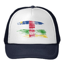 Conception centrafricaine fraîche de drapeau casquettes de camionneur