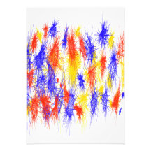 Conception colorée de flocs bleus jaunes rouges de bristol