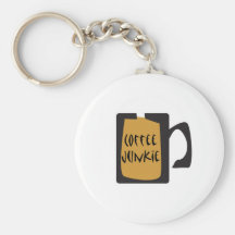 Conception de café de drogué de café porte-clef
