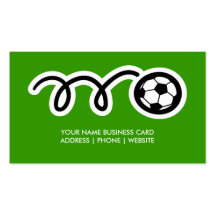 Conception de carte de visite du football