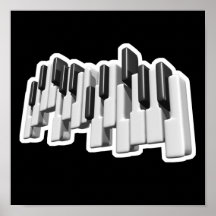 conception de clés de clavier de piano affiche